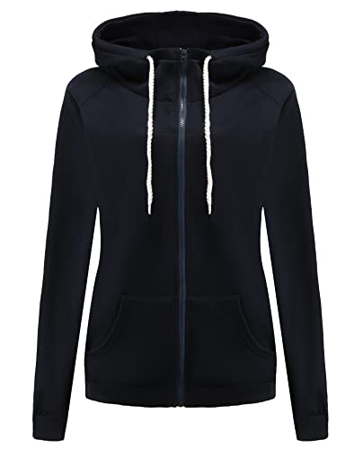 TrendiMax Sudadera con capucha para mujer, diseño de ancla con estampado de invierno, sudadera deportiva con capucha, azul, XL Cover