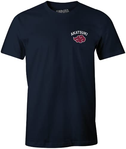 Naruto MENARUTTS109 Camiseta, Azul Marino, XXL para Hombre