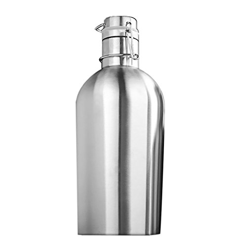 Tianba Schwingen Top Gourde en acier inoxydable pour le sport de plein air, le camping, le VTT – Argenté, 2 l