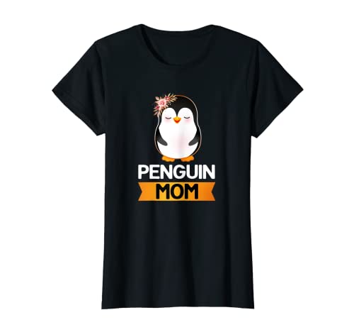 Mujer Funny Women's Penguin Mom Adelie Penguin Lovers Mama Camiseta