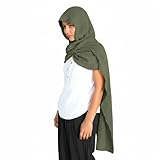 seewavom Unisex Fashion Shawl Scarf Capes Medieval Cape Shawl Scarfs Hooded Linen Hooded Cowl