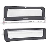ms BabyWorld – Barrera Nido – Barrera de Cama para Bebé | Abatible con 2 Alturas Regulables | Protección Anticaídas | Compatible con Cama Infantil o Juvenil | 150 cm