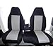 Durafit Seat Covers, F282-X1/X7, 1998-2001 Ford Ranger XLT Pickup, 60/40 Bench Seat with Opening Console in Black/Gray Automotive Twill Fabric