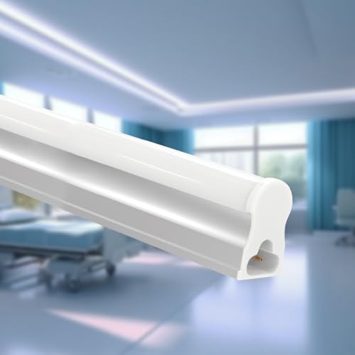 T5 器具一体式 LED蛍光灯 40W形 直管 118cm 昼白色5000K 長さ1180MM 直管 40W型 消費電力 19W 高輝度 全光束2090 lm 省エネ 器具一体型 ベースライト 工場 倉庫 オフィス 天井直付 高効率 無頻閃 スイッチコード