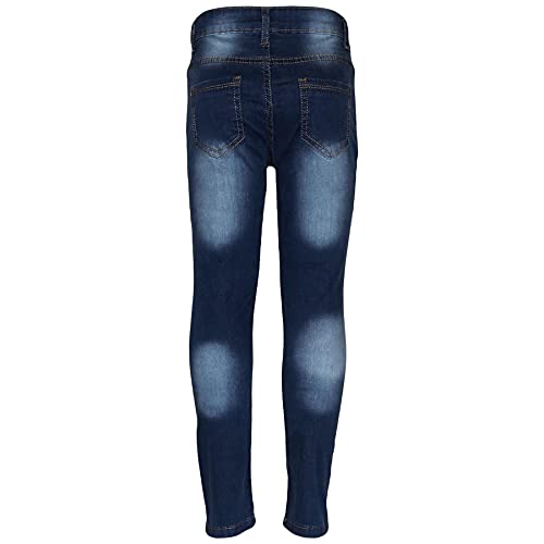 Girls Stretchy Denim Ripped Faded Pants Lightweight Cotton Skinny Jeans Age 5-14 Years2