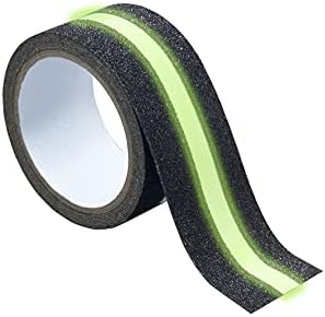 Maximex Anti-Rutsch-Leuchtband 2in1 3m, mit selbstleuchtendem Streifen, Selbstklebend, für Kanten und Treppenstufen, für Innen- und Außen, Wetter- und UV-beständig, 5 x 300 cm, zus