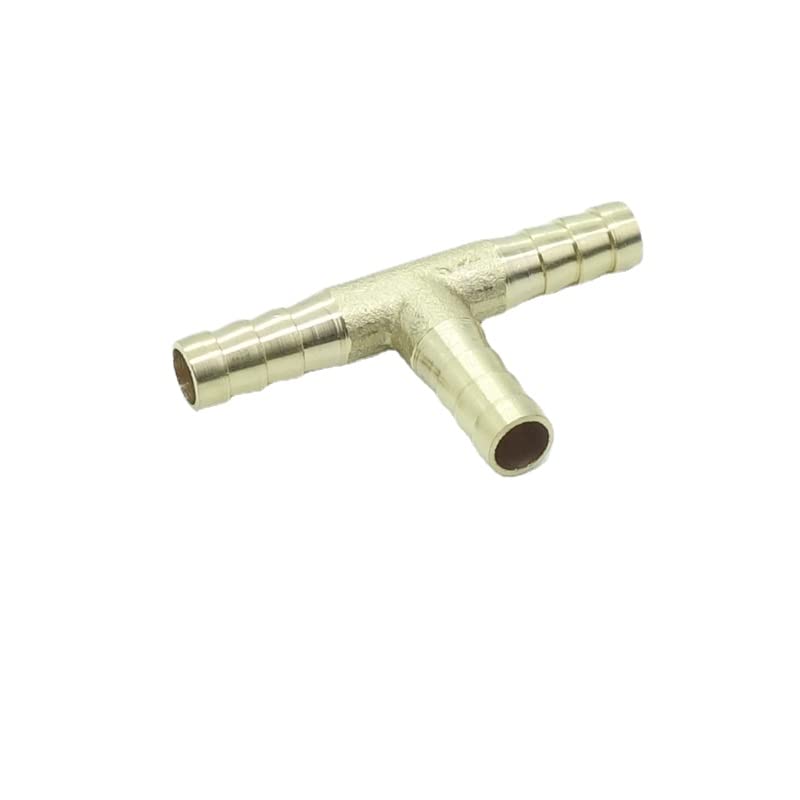 CDQBWKJGFJ 3 Pcs Brass Hose Barb Tee 1/4" x 1/4"x 1/4" Barbed T Fitting 3 Ways Air Hose Union Fitting