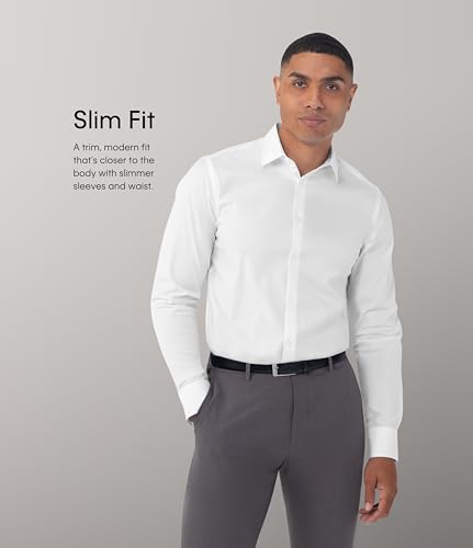 Calvin Klein Men's Dress Shirts Slim Fit Non Iron Solid, Black, 15.5" Neck 34"-35" Sleeve - image 6
