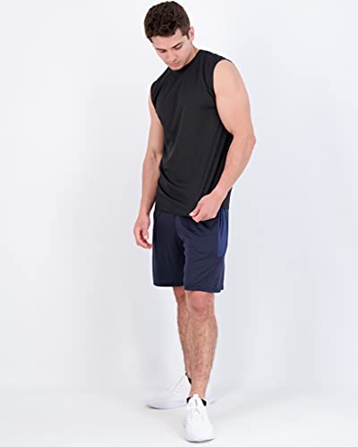 Men's Mesh Tank Top Quick Wicking Jersey Sleeveless Muscle Active Performance Sport Basketball Beach Gym Workout Running Training Fitness Athletic Bodybuilding Undershirt Breathable,Set 3-Xl #TOP2