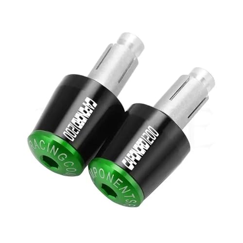 XIAOYANparts Für Aprilia CAPONORD 1200 Dorsoduro 1200 Motorrad Lenker Griffe Kappe Stecker Gewicht Teile Hand End Kappe(Black Green)
