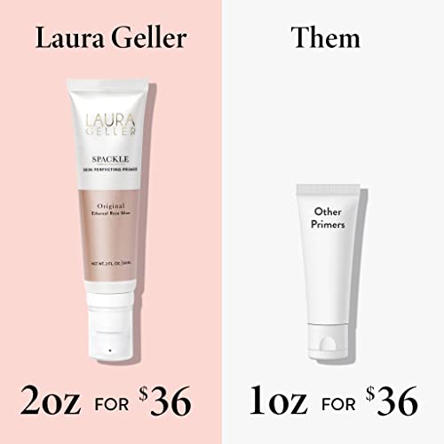 Laura Geller New York Spackle Super-Size - Ethereal Rose Glow - 2 Fl Oz - Skin Perfecting Primer Makeup With Hyaluronic Acid - Long-Wear Foundation Face Primer #TOP1