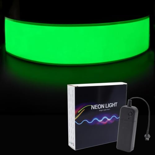 Image of Flexible Led Panel 5x30 cm Green,Electroluminescent Panel Sheet EL Tape Cuttable Soft for Mask Eye Cosplay Party Decor DIY-Continuous /Slow Flash /Fast Strobe