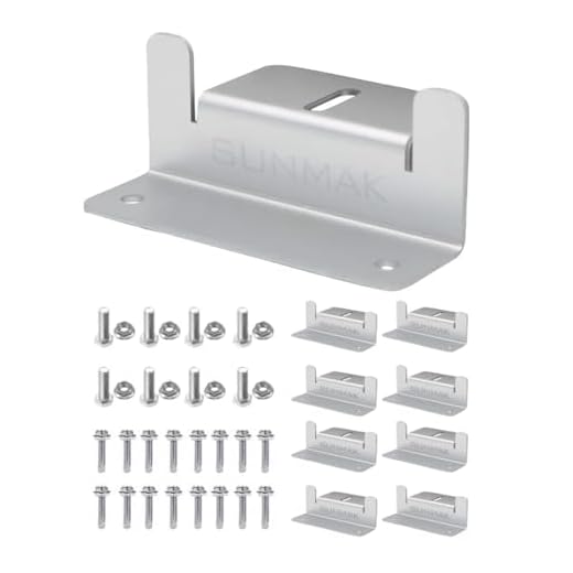 SUNMAK 8 units per set Solar Panel Mounting Z Brackets Lightweight Aluminum Corrosion-Free for solar panels installed on RVs, Trailers, Boats, Yachts, Wall, Cabins, Sheds, Garages&Other Off Gird Roofs