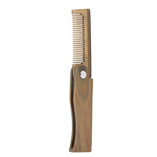 Exceart Wooden Beard Comb Mustache Comb Pocket Comb for Facial Hair Grooming Mustache and Beard Care