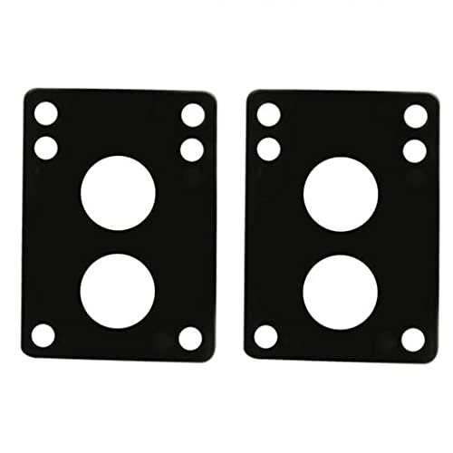 Hellery Longboard Skateboard Riser Pads, Gummi, Set von 2, Größe Shock Pads 3mm (1/8) 6mm (1/4) Engel Riser Pads, Schwarz - 6mm EIN