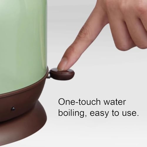 Tetera eléctrica de acero inoxidable con asa plegable y boca ancha miniatura 5