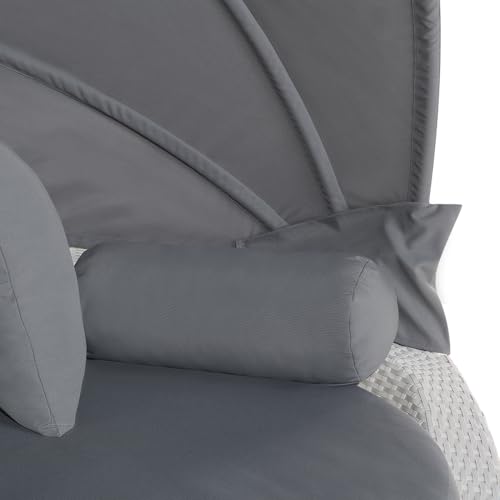 Beliani Sonneninsel Rattan weiß - 6