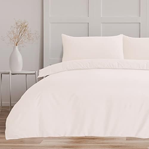 Bronwen Mathews Grey Super King Size Duvet Set - Soft Microfibre Quilt Cover with 2 Pillowcases, Easy Care Wrinkle Free SuperKing Bedding Set of 3 Pcs (Grey, Super King)