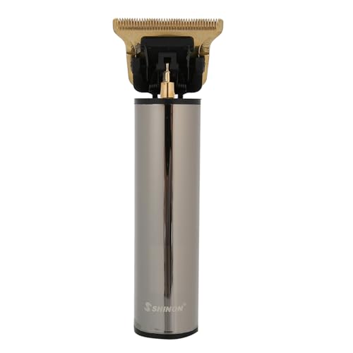 Chiyyak Cortadora de Cabello Eléctrica Recargable Herramienta de Peinado de Paso Ultracorto para Corte de Cabello Preciso Cortadora de de Precisión para Hombres y Mujeres Oro (Plata)