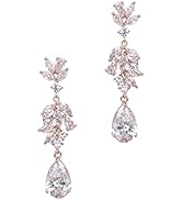 Bridal Wedding Earrings for Brides Bridesmaids, Beusoulover Marquise Teardrop Earrings for Women,...
