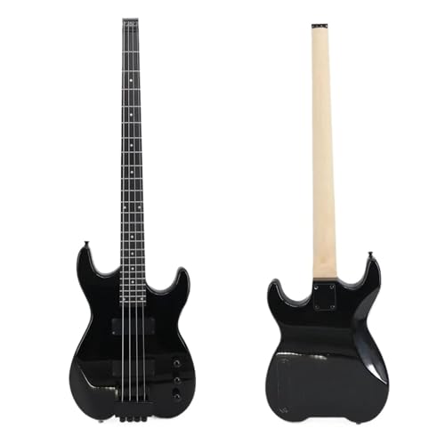 Basse électrique 4 cordes active noire idéale pour le studio et la scène