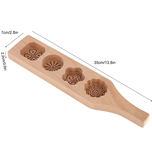 Herramienta artesanal para molde de pastel de luna de madera miniatura 3