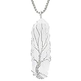 Anhängergröße (Länge * Breite * Dicke): ca. 45x14x13-60x20x20 mm, Steinlänge: ca. 40-55 mm. Dicke der Kette: ca. 1 mm; Gesamtlänge der Kette: 58 cm (22,5 Zoll). Jeder Anhänger ist mit einer Kette gepaart, die als Halskette getragen werden kann. Er wird in einem Geschenkbeutel mit Mookaitedecor-Geschenkpapier verpackt und ist zum Verschenken bereit.