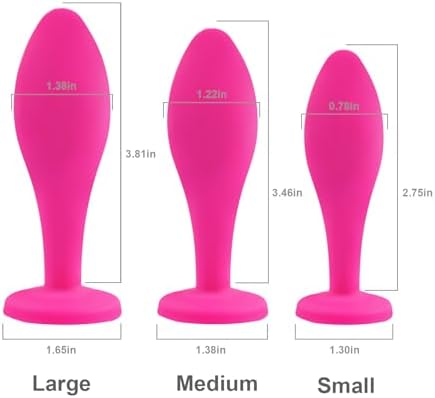 Anal Plug Anal Sex Toys,3pcs Butt Plug Jeweled Anal Plugs Silicone Anal Toys Anal Training Kit Adult Sex Toys Games Butt Plug,Personal Sex Toy for Adult Women,Men and Couples (Pink) — 사진 3