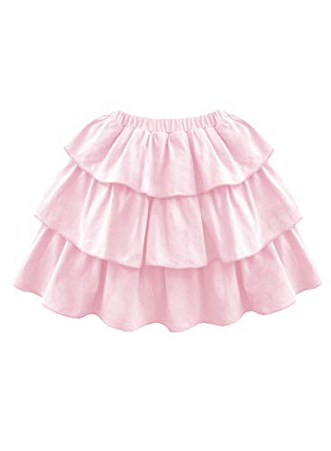 Image of A.T.U.N. (ALL THINGS UBER NICE) Girls Cotton Elasticated Stylish Tiered Skirt | Mini Skirt for Girls