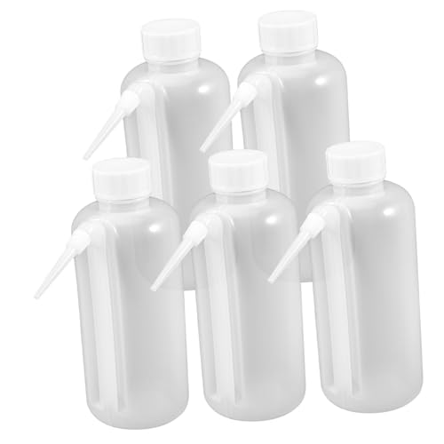 CIYODO 5pcs Communion Sauce Bottle Jam Dispenser Squeezable Condiment Container Salad Sauce Dispenser Ketchup Bottles Seasoning Dispenser Bottles Squirt Condiment Bottles White Plastic