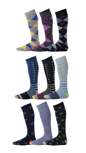 Pierre Henry Mid-Calf Dress Socks for Mens 7, 9 to 11