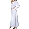 Bodycon4U-Womens-Pleated-Long-Sleeve-Party-Cocktail-Long-Maxi-Button-Down-White-Shirt-A-line-Dress-Plus-Size-Pockets-Front Bodycon4U Women's Pleated Long Sleeve Party Cocktail Long Maxi Button Down White Shirt A-line Dress Plus Size Pockets Front XL