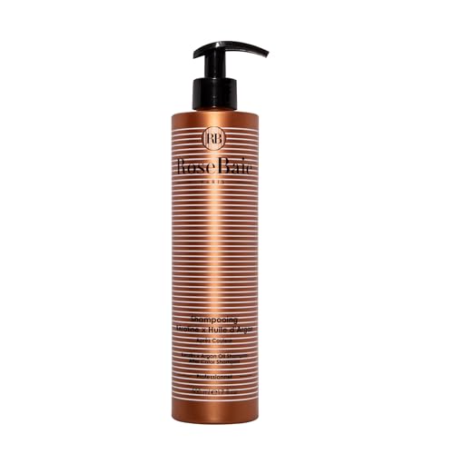ROSEBAIE | Shampoing Argan et Kératine | Cheveux Colorés Méchés | Protège et Prolonge la Couleur | Douceur et Brillance | Antioxydant | Format Familial 500ml |