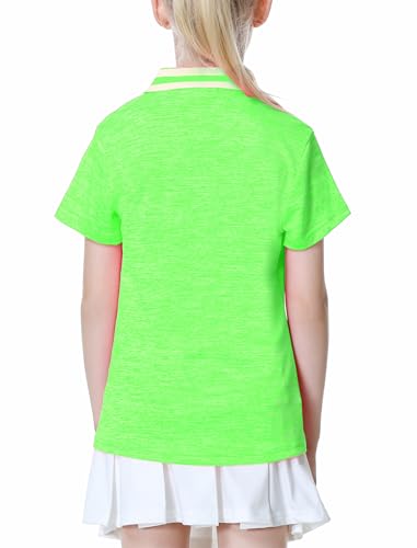 Image of EXARUS Girls Golf Polo Tennis Shirts Sleeveless Kids V-Neck Tank Tops | Equestrian UPF 50+ Quick Dry Clothes