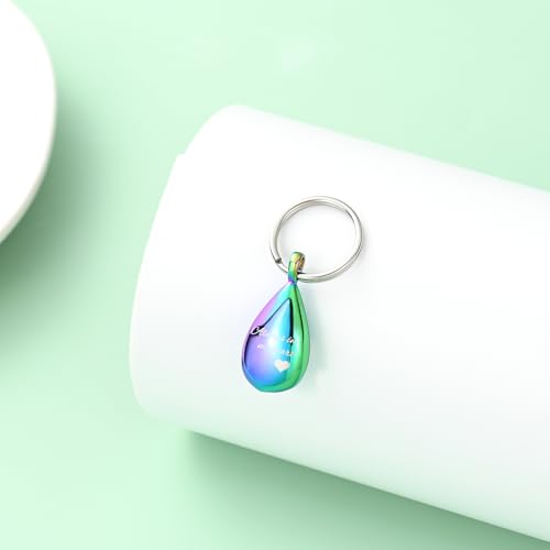 Yinplsmemory Cremation Keychain for Ashes Always In My Heart Urn Locket Cremation Jewelry Teardrop Memorial Keepsake Keychain4