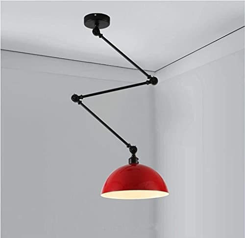 Suspension extensible E27 à hauteur réglable luminaire pliant en fer forgé noir