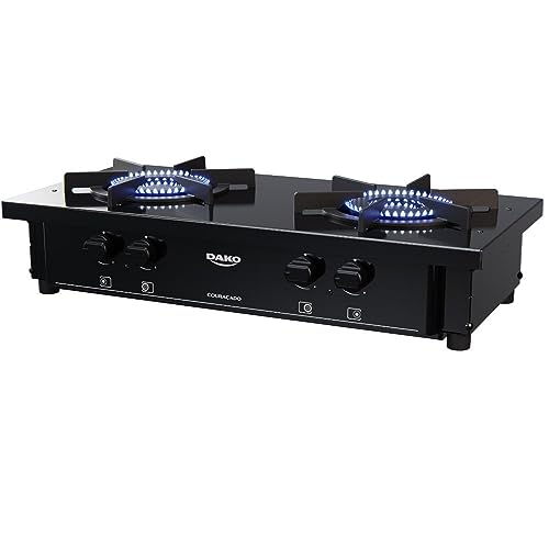 Fogão Industrial 2 Bocas Preto com Dupla Chama e Pés Removíveis Dako Couraçado