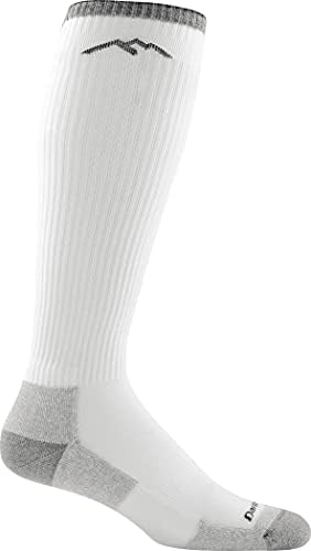 Darn tough Men's Merino Wool Westerner Over-the-Calf Light Cushion Socks-White,X-Large