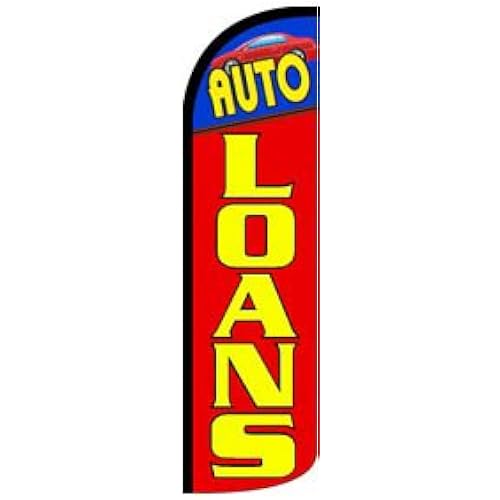 Auto Loans Swooper Flag Feather Fly Knitted Polyester Decorative House