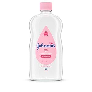 Johnson’s Baby Oil, Pure Mineral Oil to help Prevent Moisture Loss for Baby, Kids & Adults, Gentle & Soothing Baby Massage Oil for Dry Skin Relief, Original Scent, 20 fl. oz