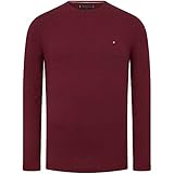 Tommy Hilfiger Stretch Slim Fit Long Sleeve tee Camiseta de Manga Larga, Deep Rouge, M para Hombre