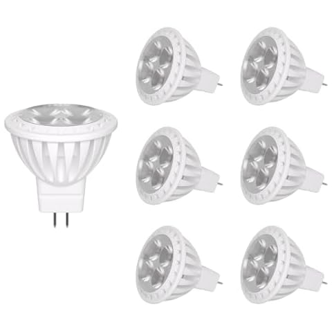 GOHDLAMP MR11 3W LED Bulbs 6-Pack - Warm White 2700K, GU4 Bi-Pin Base, 12V Low Voltage Spotlight, Non-Dimmable, Energy-Efficient Halogen Replacement for Landscape and Track Lighting Cover
