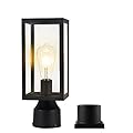 Windben Outdoor Post Light,Lamp Post Light Fixture,Post Lantern with Pier Mount Base,Matte Black,5 inches,Suitable for Gardens,Yards,Balconies or Entrances,etc