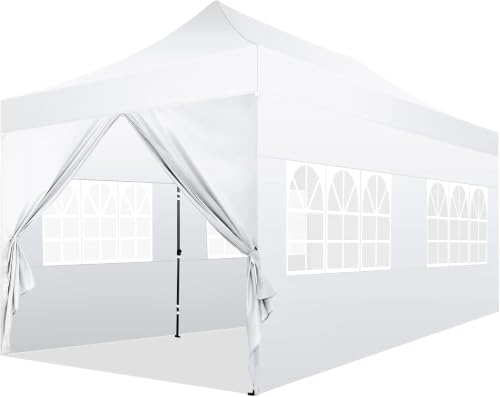 GarveeTech 10x20 Pop Up Canopy Tent with Heavy Duty Commercial Gazebo