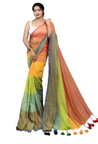 Image of Pure Cotton Saree | Soft & Lightweight | Handloom Woven Elegance for Festive & Casual Wear