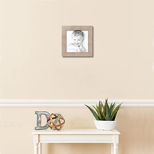 ArtToFrames 9x9 Inch White Picture Frame, This 1.75 Inch Custom Wood Poster Frame is Clear Stain - Comes with Foam Backing 3/16 inch and Regular Glass (FBPL82223-102-9x9)