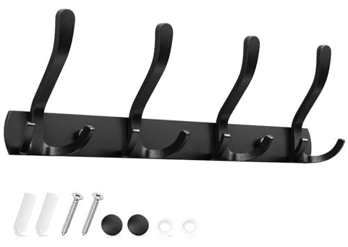 Sevenpers Garderobenhaken 3-in-1– Kleiderhaken Metall Schwarz...