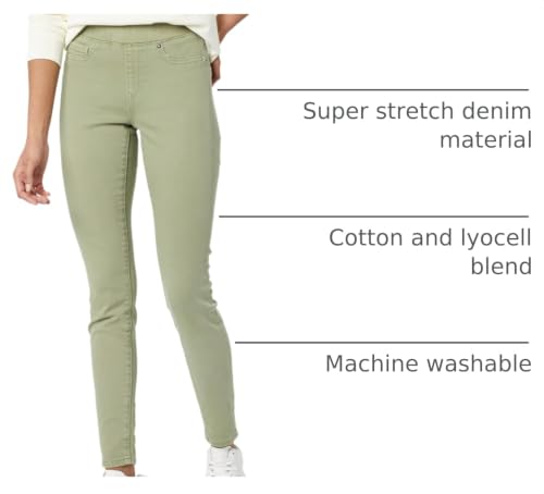Image of Amazon Essentials Women's Skinny Fit Mid-Rise Stretch Pull-On Jegging with Pockets - Discontinued Colors