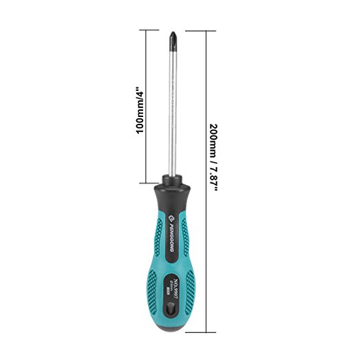 Image of uxcell #1 Phillips Screwdriver 4 Inch Round Shaft Non Slip Comfortable Handle