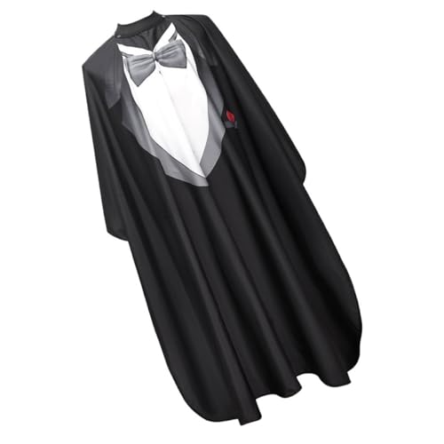Capa impermeable grande para barbero con cierre a presión